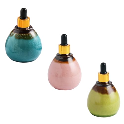 ADOCARN 3 Uds Bote De Aceite Esencial De Cerámica Subbotellas Vacías Botellas De Aceite Esencial Vacías Subpaquete De Aceite Esencial Líquido Contenedor Difusor De Aceite Esencial