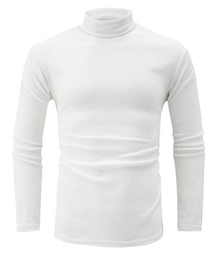 Men's 2025 Fall Casual Slim Fit Basic Tops Lightweight Turtleneck Pullover Shirts3