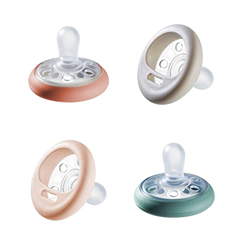 Image of Tommee Tippee Breast-Like Pacifier, Skin-Like Texture, Symmetrical Design, BPA-Free Binky, 6-18m, 4-Count