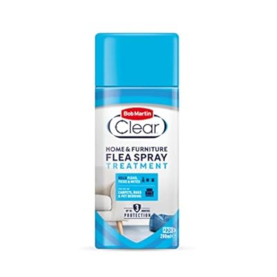 Bob Martin Clear | Flea Spray for the Home & Furniture | Kills Fleas, Ticks & Dust Mites | Fast Effective Household Treatment (200ml)