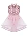 IEFIEL Vestido de Patinaje Lentejuelas Niña Disfraz de Patinaje Artístico Traje Bailarina...