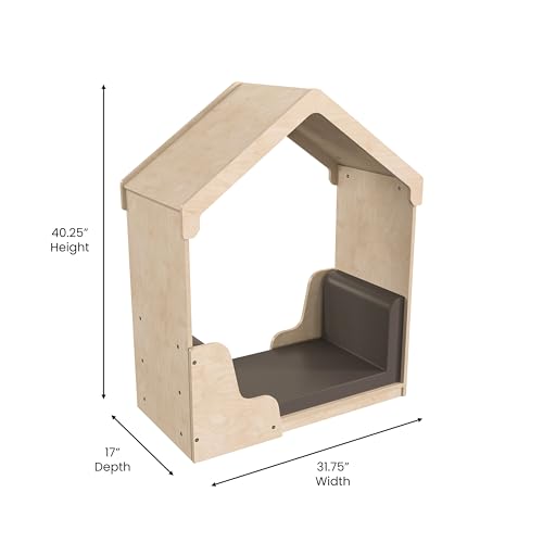 Classroom Essentials Commercial Grade Quiet Corner Reading Nook with Padded Soft Seating & Greenguard Certified Wood