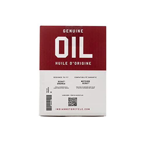 Indian Motorcycle Oil Change Kit for All 60 & 69 Cu In Liquid-Cooled Scout Engines, 4 Quarts 15W-60 Full Synthetic Oil, 1 Oil Filter, 2 Washers, Clutch Performance, Engine Protection - 2880191 - Thumbnail 4