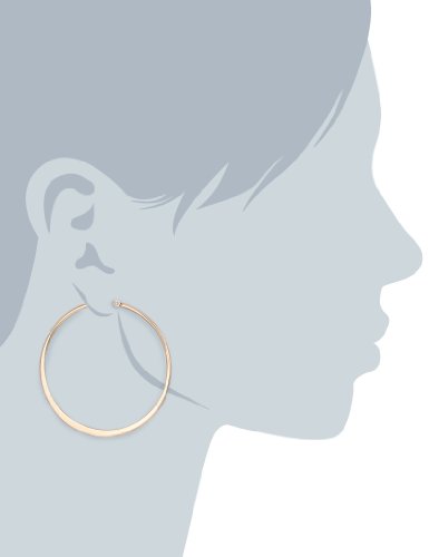 Image of Amazon Essentials Gold Plated or Stainless Steel Flattened Hoop Earrings