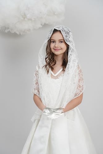 Leimandy Short Satin Gloves Wrist Length Ivory Gloves Flower Girl Tea Party Gloves for Girls Bow First Communion Gloves J24