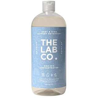 The Lab Co. Non-Bio Concentrated Laundry Detergent | 40 Loads, 1L | Non-Toxic Fragrance | Soothing Linen. Chamomile & White Rose Scent | Plant-Based, Vegan, Cruelty-Free, Sensitive Skin Safe