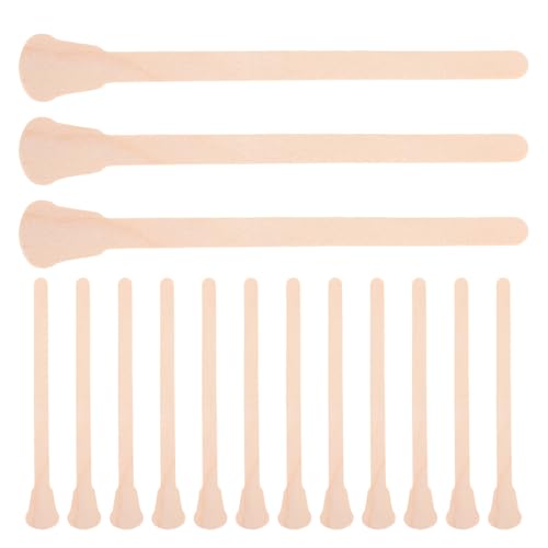 Beatifufu 100 piezas Unidades Palitos de Cera Doble Punta Aplicadores Madera para Depilación Facial Corporal y Nasal Herramientas para Belleza y Cuidado Piel