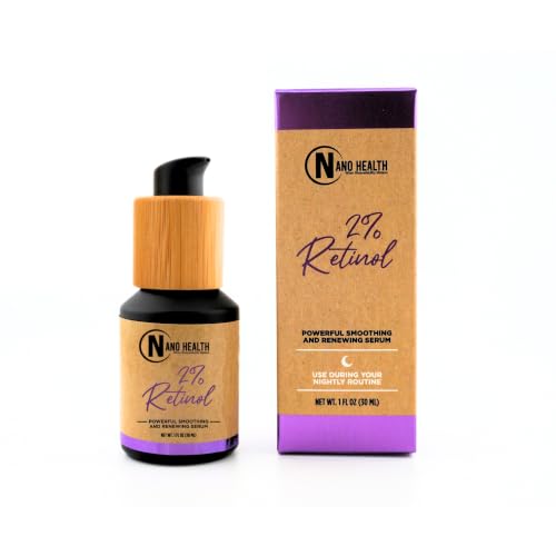 NANO RETINOL 2% collagen-boosting, wrinkle-reducing, potent hydrating serum, penetrates deep into skin leaving youthful looking complexion, Cruelty-free...