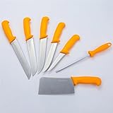 HOOZ Profi Fleischermesser Set 7-teilig aus Edelstahl - Scharfes Metzgermesser Set bestehend aus 2x...