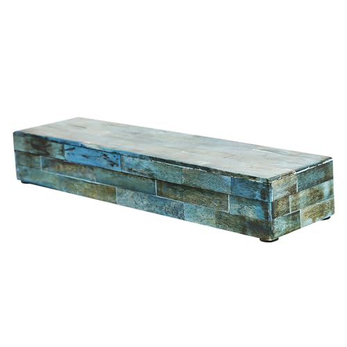 Image of Handicrafts Home Verdigris Collection, Storage Organizer Decorative Box Multipurpose Gift - Verdigris 10x2.5x1.5 inch
