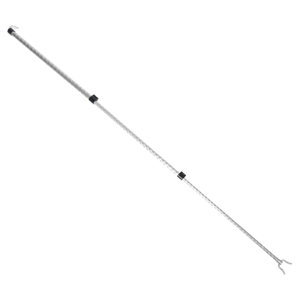 OKUMEYR Telescopic Clothesline Rod with Hook Garment Pole for Home Use Closet Shelves and Balconies Versatile Support for Curtains and Clothing