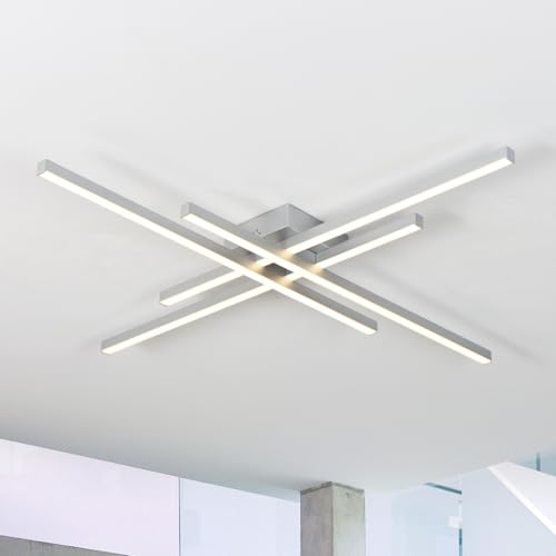 umeiluce 30 Inches Linear Flush Mount Silver 4 Lights LED