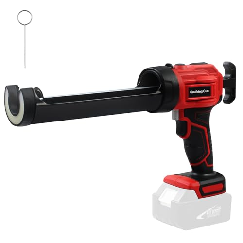 MaxEarn Cordless Caulking Gun Non Drip, Electric Caulk Adhesive Gun W/LED Light, 4 Adjustable Speeds Silicone Gun Tools for Filling, Sealing, 10oz/300ml sealant, for Maki-ta 18V Battery(Not Included)