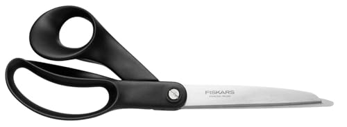 Fiskars Hardware-Schere mit Drahtschneidekerbe, Länge: 25 cm, Rostfreie Stahl-Klinge/Kunststoff-Griffe, Schwarz, 1020478