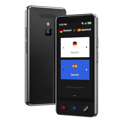 Dispositivo traduttore Vocale,dispositivo di Traduzione con uscita Vocale Translator 5 'HD Schermo,Traduttore in Tempo Reale 150 lingue e Accenti con WiFi/Offline/Foto Supporto per Viaggi