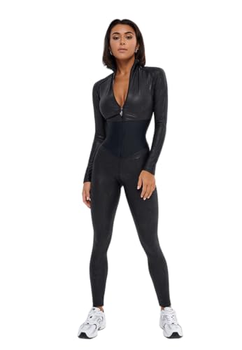 Bona Fide Workout-Overall für Damen - Sportlicher Jumpsuit mit Bauchkontrolle und Po-Lifting für Yoga und Fitness Arcana Syndicate Base Snake S