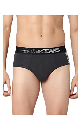 Image of Underjeans Men's Cotton Blend Regular Fit Solid Brief