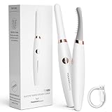 TOUCHBeauty Recourbe-cils chauffant, Recourbe-cils électrique avec fonction de charge USB - 3 niveaux de température, Curleur de cils, chauffe en 10s, Courbure longue durée des cils (Rose)