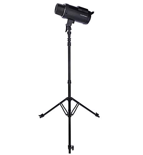 Rollei Profi Lampenstativ 200cm - Aluminium Lampenstativ für Studio Blitzgeräte - Ideal für den Einsatz im Studio oder Outdoor - 75cm bis 200 cm