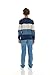 Sezzit Boys 100% Cotton Crewneck Sweater Soft Knit Pullover for Fall and Winter Long Sleeve Warm Knit - Blue Stripes - Size 14