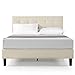 ZINUS Ibidun Upholstered Platform Bed Frame, Mattress Foundation, Wood Slat Support, No Box Spring Needed, Easy Assembly, Queen, Beige