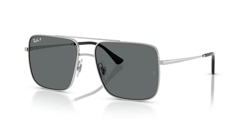 Image of RAY-BAN Unisex Polarized Grey Lens Square Sunglasses - 0RB3758003 /8156