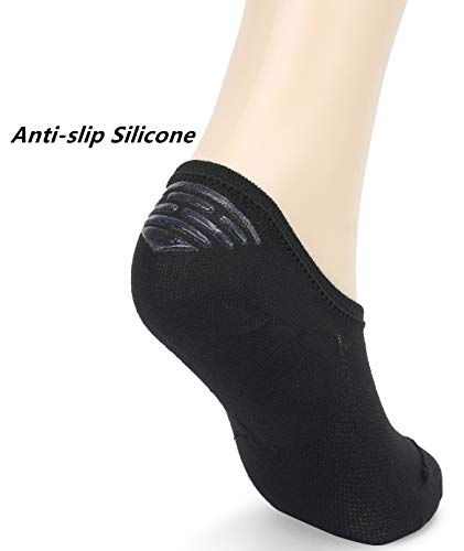 Leotruny Women’s 6 Pairs Bamboo Mesh Design Low Cut Non Slip No Show Socks (C02-White, Women Shoe Size: 6-9) #TOP3
