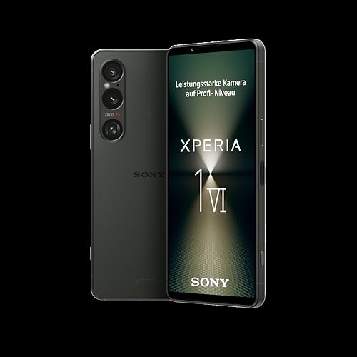 Sony Xperia 1 VI - 6,5' 19,5:9 FHD+ HDR OLED 120Hz, triple lente con innovador sensor y ZEISS, audio de 3,5 mm, Android 14, IP65/68, Dual SIM, verde caqui, 24 + 12 meses de garantía [Exclusivo de