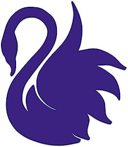 Swan Silhouette Vinyl Decal Notebook Car Laptop 4.5" x 5.5" (Purple) image 2