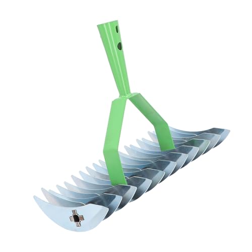 Rastrillo Descompactador de Césped Acero Inoxidable Cabeza Ancha miniatura 1