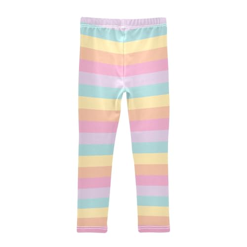 Girls Striped Leggings for Kids Colorful Printed Long Pant Bottoms Stretch and Soft2