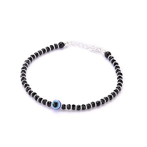 EVERIA Evil Eye Charms Nazariya German Silver with Black Crystals