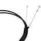 HDBUBALUS Motorrad-Gaszug, verlängert, Stahldraht, passend für Harley Sportster Iron XL883 XL1200 Dyna Softail Fat Boy Heritage Road King 2007–2020, 100 cm
