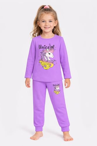 Image of TS LAVI TAVI Cotton Clothing Set for Girls Dress Full Sleeve T-shirt Top and Pyjama (Pack of 3)