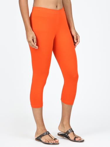 Image of Robinbosky Premium Stretchable Cotton Capri Legging for Women | Suitable for Formal wear & Casual wear | High-End Elastic Makes. The Leggings Squat Proof and Durable for Travel, Yoga, & Workout.