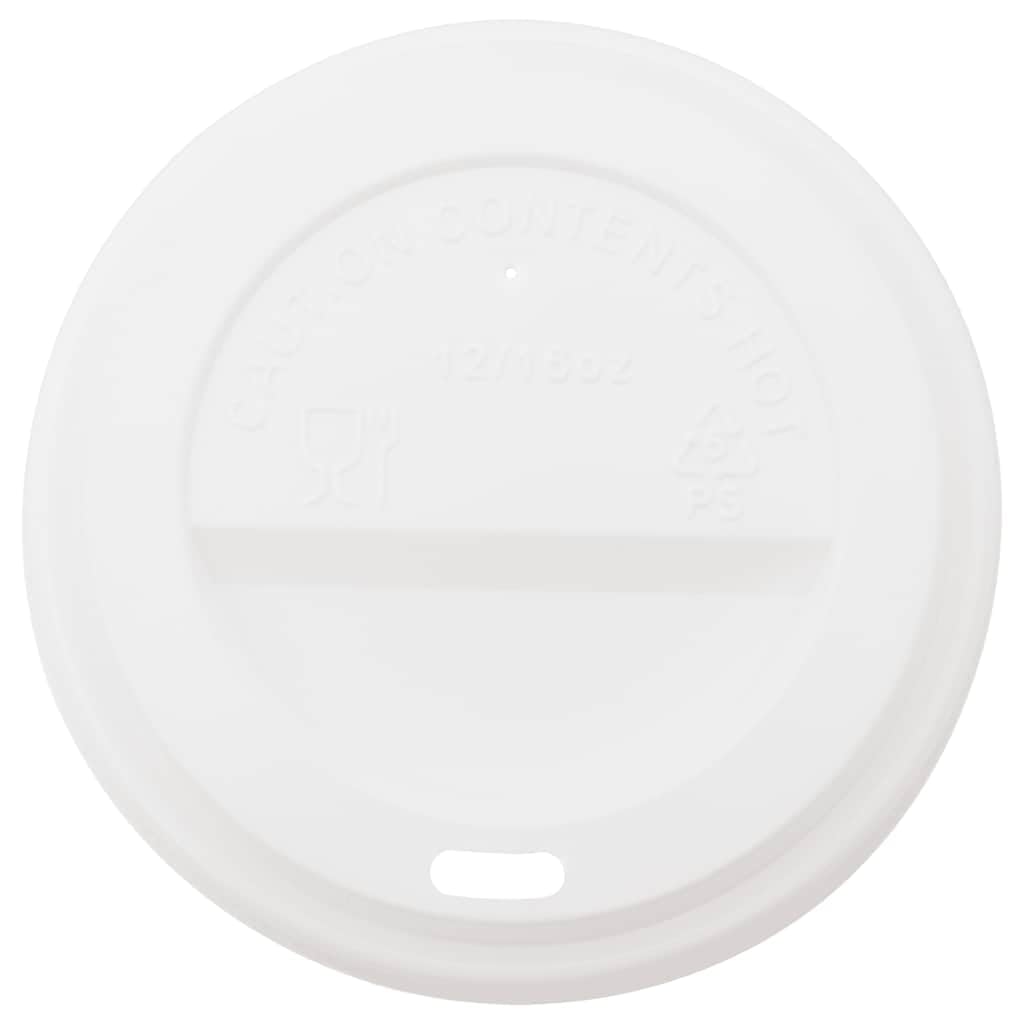Vasos de papel de papel con tapas, 1000 unidades, 400 ml, marrón, plástico, blanco, compatibles, gastronomía, catering, fiestas, eventos, bebidas calientes, bebidas frías, batidos, agua, para