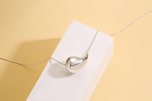 Teardrop Necklace Earrings Jewelry Set for Women, Dupes Drop Dainty 14k Gold Plated Water Hypoallergenic Pendant Necklace