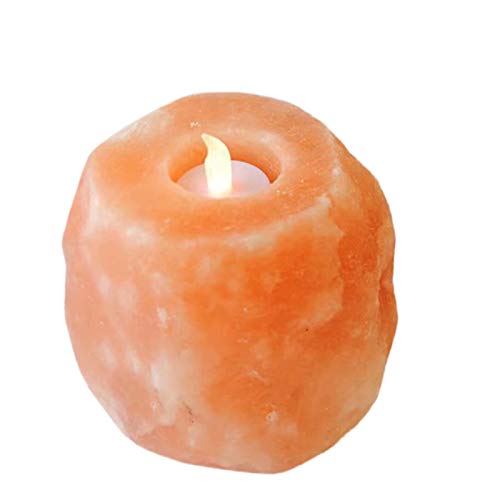 Vesniba Himalayan Salt Natural Crystal Tea Light Candle Holder, Boho Decorative Candle Holder, For Spa, Bedroom, Livingroom, Or Meditation Candles, Tealight Candle Holder (Pink, 10Cm) #TOP27