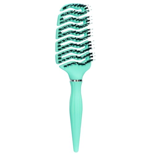 Brosse à crêper avec poils - Brosse de coiffage avec poils de sanglier - Peigne de précision pour coiffer les cheveux - Brosse à crêper flexible pour cheveux - Brosse à cheveux avec poils de sanglier