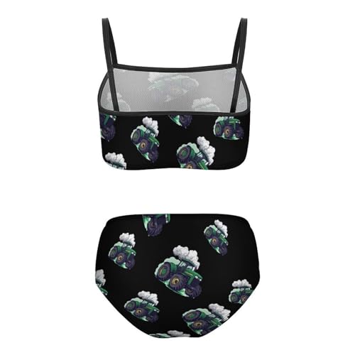 Tractor Green Girls Bikini Swimsuit Two Piece Bathing Suit Beach Swimwear2