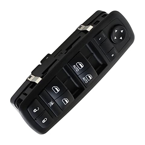 SHERXIBO Power Window Switch Compatible with 2015-2017 Chrysler 200 2011-2014 Chrysler 300 2011-2014 Dodge Charger 2016 RAM 1500 2500 3500 Replaces for: 68139805AD 68139805AB 68231805AA 56046823AC Cover