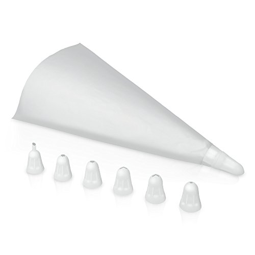 Metaltex Juego Decorar Tartas 7 Boq.+3 Mangas Des, Blanco, Estandar