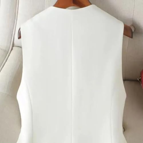Chaleco tipo blazer con botones corte entallado mujer formal 3