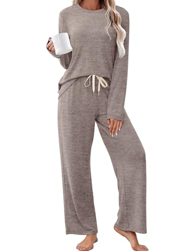 Sampeel Fall Pajamas Women 2 Piece Cute Pj Sets Lightweight Sweaters Set Two Piece Outfits Fall...