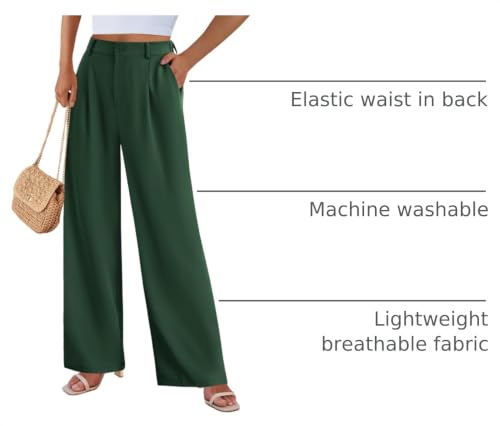 Image of PRETTYGARDEN Women's Flowy Wide Leg Dress Pants