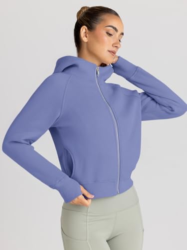 Image of Trendy Queen Womens Zip Up Hoodies Cropped Jackets Fall Clothes 2026