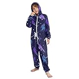 IHCVHQX Onesie Pajamas Ice Hockey Players Hooded One-Piece Sleepwear Unisex Loungewear Suit 5-6Y