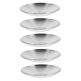 Conception ronde polyvalente : la forme ronde est idéale pour contenir divers assaisonnements, ce qui en fait un choix pratique pour n'importe quel repas, mini plat d'assaisonnement, mini plats à sauce en acier inoxydable
