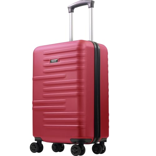 American Dreamliner 22.5 Inch Carry On Luggage, Hardshell Rolling Suitcase with Spinner Wheels, Red