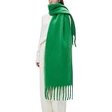 OUNIYA Grande écharpe à carreaux colorés surdimensionnés épais et doux en laine cachemire pour l'hiver chaud pour femme, vert vif, Large